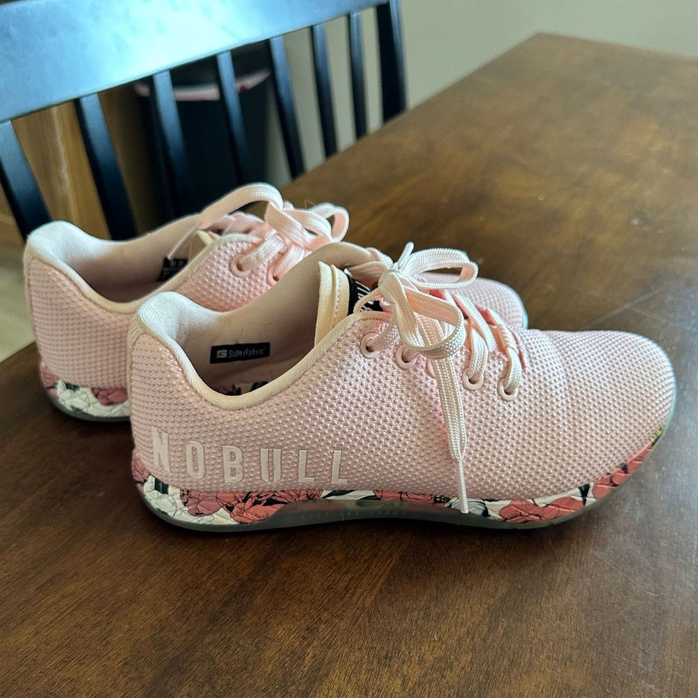Barely worn NOBULL ‘hard to catch rose and butterfly’ trainers